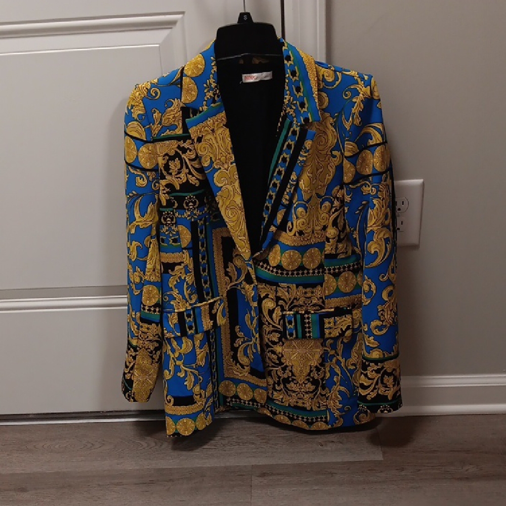 Women's Blue and Gold Blazer